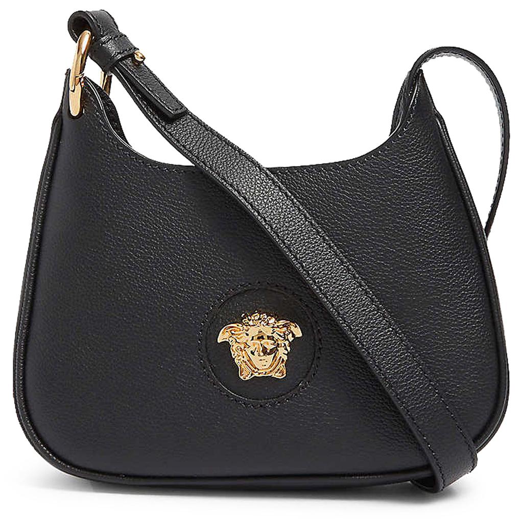 Versace La Medusa Small Leather Black Shoulder Bag商品第1张图片规格展示