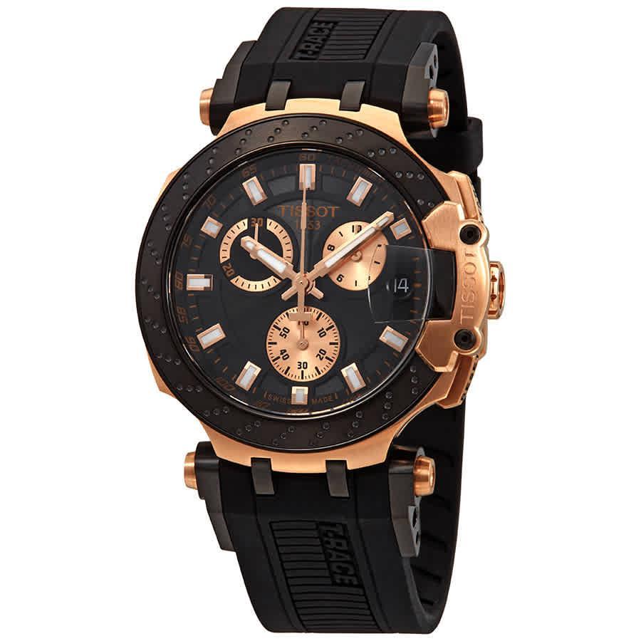 商品Tissot|T-Race Chronograph Quartz Black Dial Mens Watch T1154173705100,价格¥3214,第1张图片