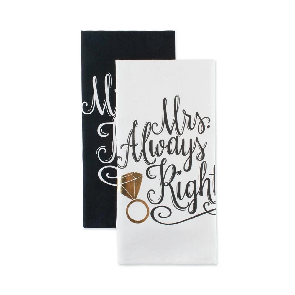 商品Design Imports|Mr. Mrs. Printed Dishtowel Set of 2,价格¥172,第1张图片