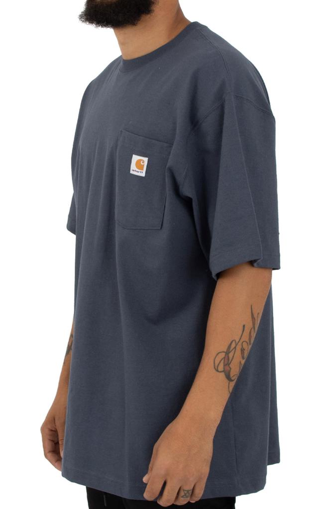 (K87) Workwear Pocket T-Shirt - Navy商品第2张图片规格展示