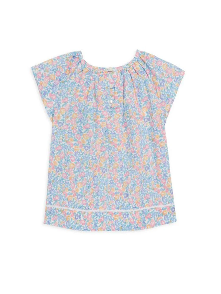 商品Ralph Lauren|Toddler's, Little Girl's & Girl's Floral Flutter-Sleeve Cotton Top,价格¥148,第2张图片详细描述