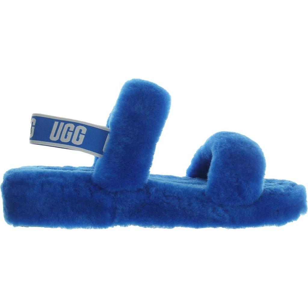 Ugg Womens Oh Yeah Shearling Open Toe Slip-On Slippers 商品