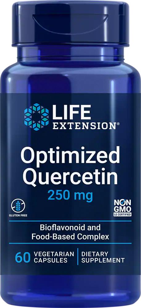 Life Extension Optimized Quercetin - 250 mg (60 Vegetarian Capsules)商品第1张图片规格展示