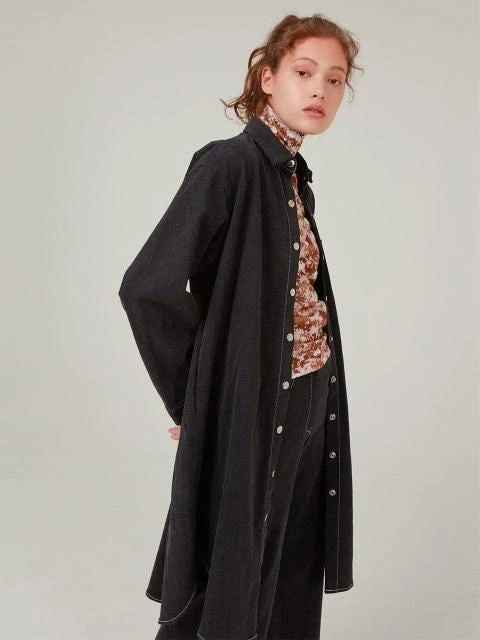 商品MIF|MIF Denim Long Shirt,价格¥1455,第2张图片详细描述