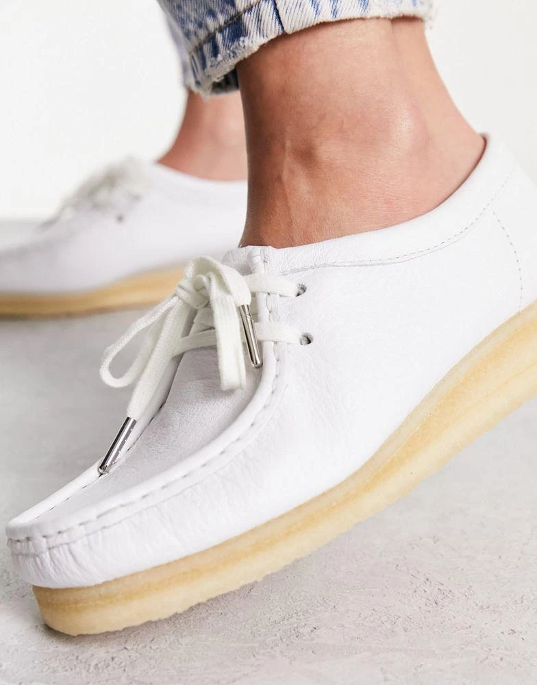 商品Clarks|Clarks Originals wallabee shoe in white leather,价格¥733,第4张图片详细描述