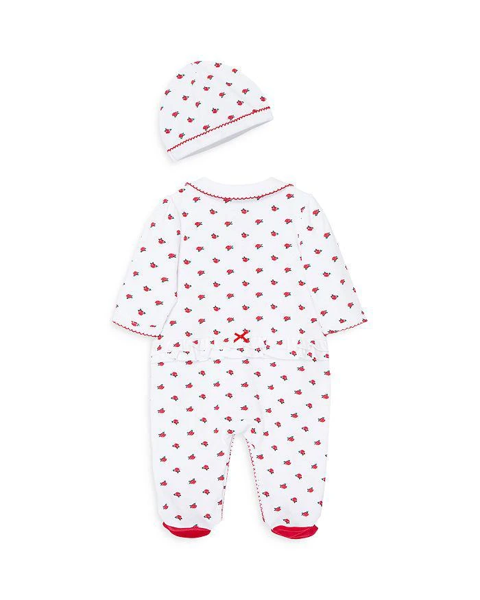 商品Little Me|Girls' Petite Rose Cotton Footie & Hat Set - Baby,价格¥146,第2张图片详细描述