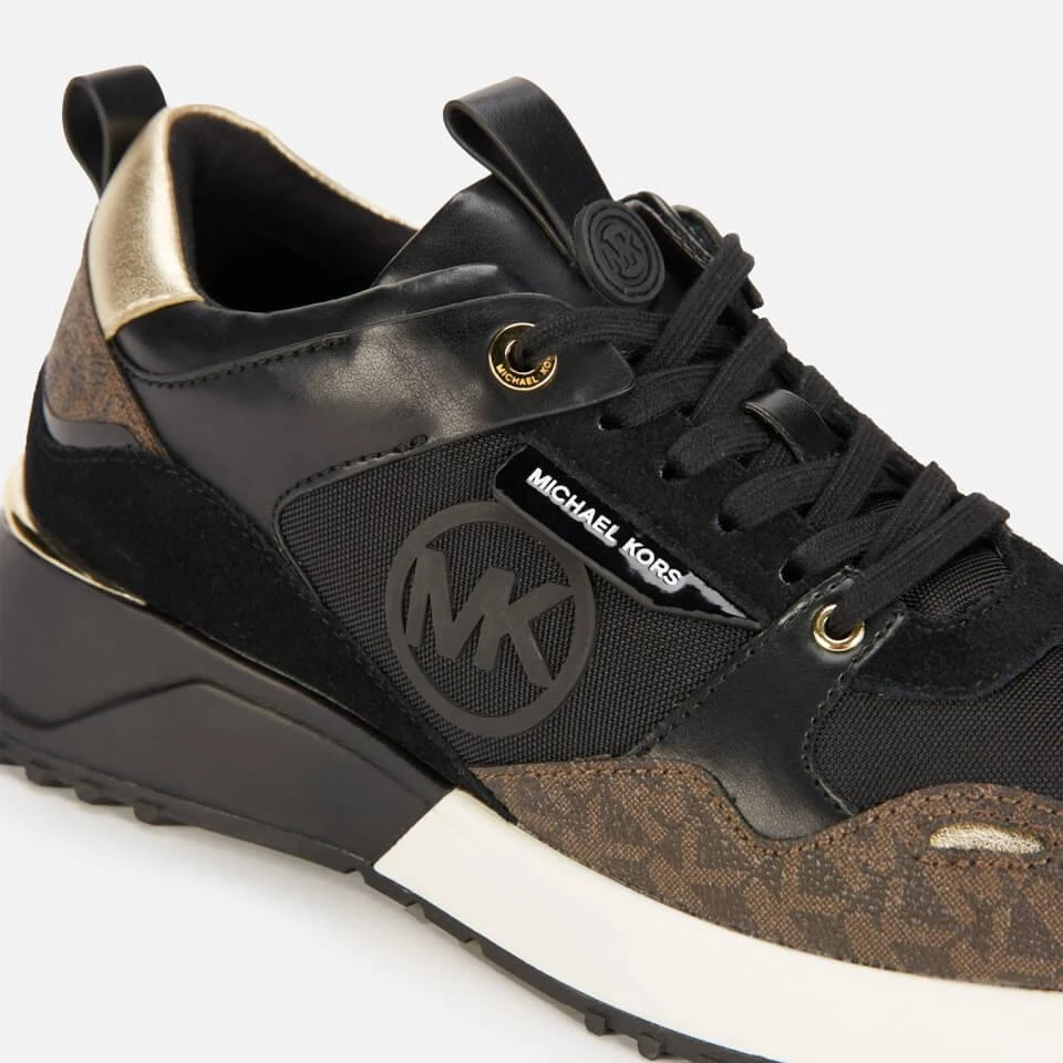 商品Michael Kors|MICHAEL MICHAEL KORS WOMEN'S THEO RUNNING STYLE TRAINERS - BLACK,价格¥1108,第4张图片详细描述