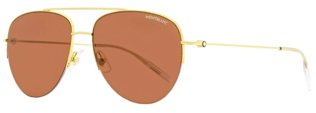 商品MontBlanc|Montblanc Men's Aviator Sunglasses MB0074S 005 Gold/Clear 59mm,价格¥1330,第1张图片