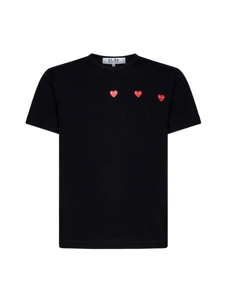 商品Comme des Garcons|Comme des Garçons Play Triple Hearts Crewneck T-Shirt,价格¥472,第1张图片