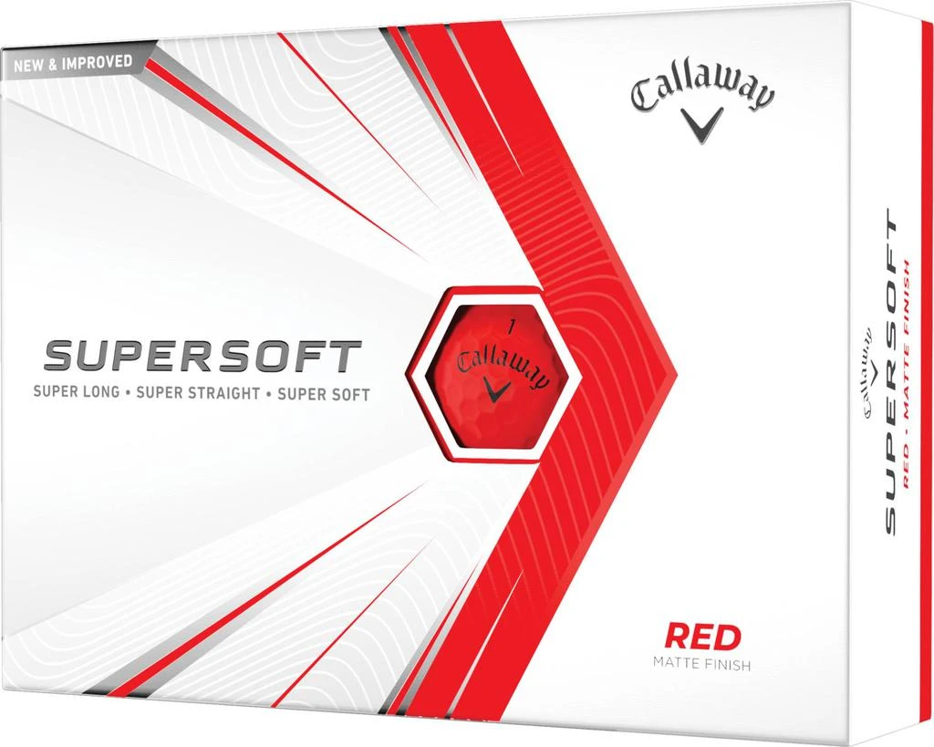 商品Callaway|Callaway 2021 Supersoft Matte Red Golf Balls,价格¥206,第1张图片