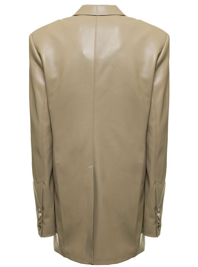 商品Nanushka|Nanushka Marsey Beige Vegan Leather Blazer,价格¥5081,第4张图片详细描述