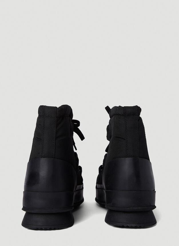 Lace Up Boots in Black商品第4张图片规格展示