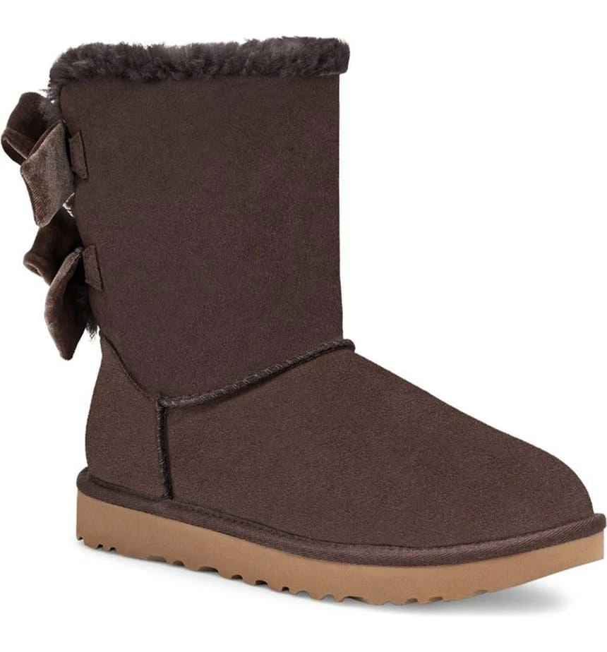 商品UGG|Bailey Bow Velvet Ribbon Faux Fur Lined Boot,价格¥972,第1张图片