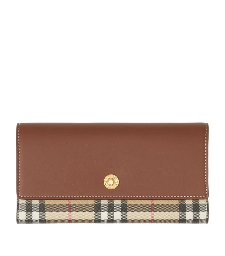 商品Burberry|Vintage Check Continental Wallet,价格¥4499,第1张图片