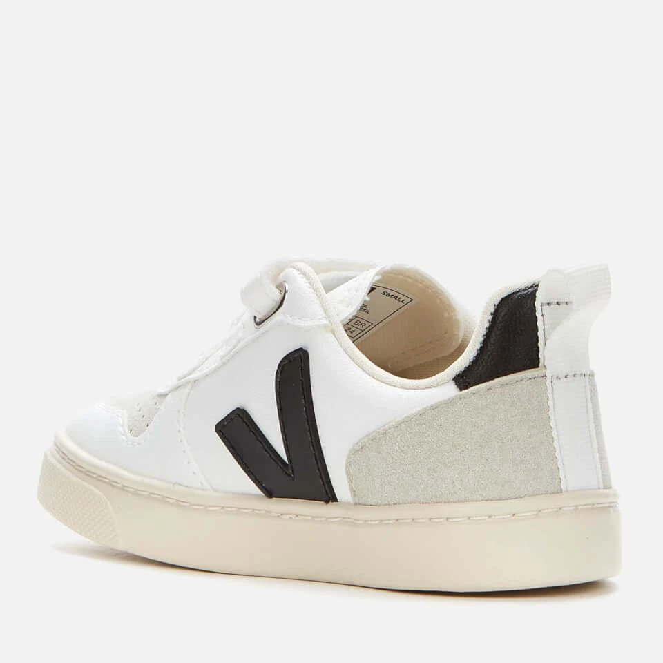 商品Veja|VEJA KIDS' V-10 VELCRO TRAINERS - WHITE BLACK,价格¥378,第2张图片详细描述