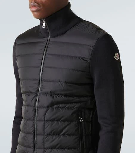 商品Moncler|Maglia羽绒拼接羊毛混纺夹克,价格¥9301,第5张图片详细描述