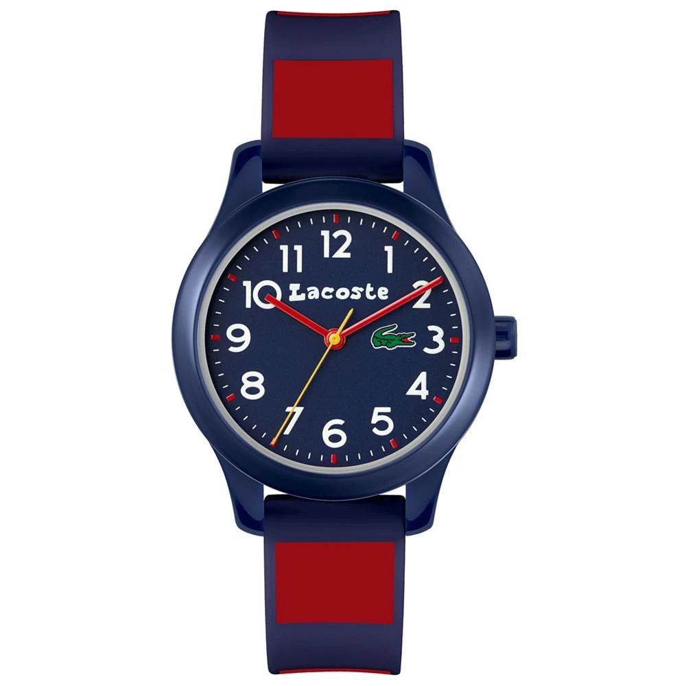 商品Lacoste|Kids' L.12.12 Blue & Red Silicone Strap Watch 32mm,价格¥369,第1张图片