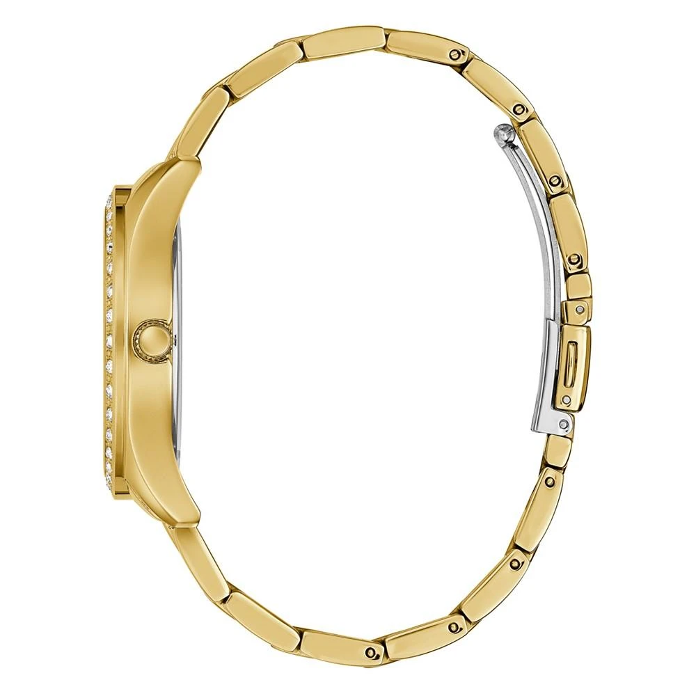 商品GUESS|Women's Gold-Tone Glitz Stainless Steel Bracelet Watch, 39mm,价格¥601,第3张图片详细描述