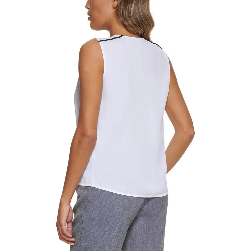 商品Calvin Klein|Calvin Klein Womens Petites V-Neck Tank Blouse,价格¥130,第2张图片详细描述