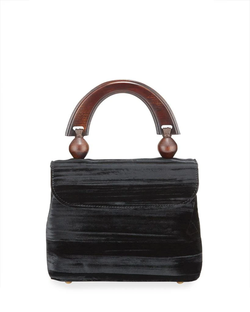 商品by FAR|Mini Fiona Crushed Top Handle Bag, Black,价格¥1969,第1张图片