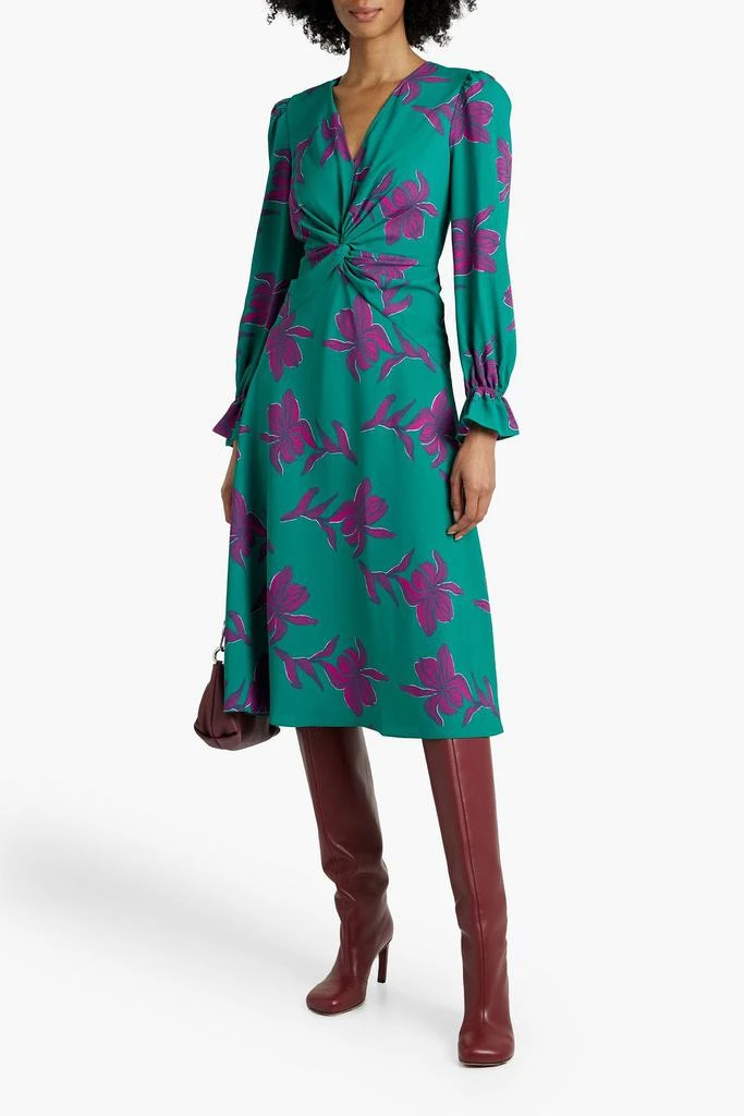 商品Diane von Furstenberg|Ananba twist-front printed crepe midi dress,价格¥1624,第2张图片详细描述