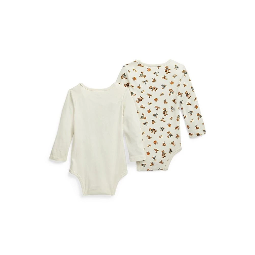 商品Ralph Lauren|Baby Boys Polo Bear Cotton Long Sleeves Bodysuits, Pack of 2,价格¥368,第2张图片详细描述
