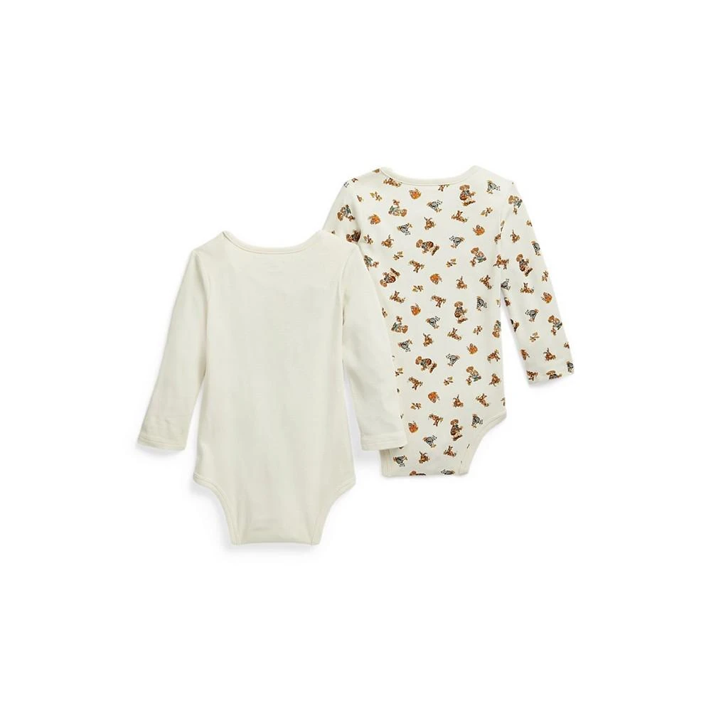 商品Ralph Lauren|Baby Boys Polo Bear Cotton Long Sleeves Bodysuits, Pack of 2,价格¥194,第2张图片详细描述