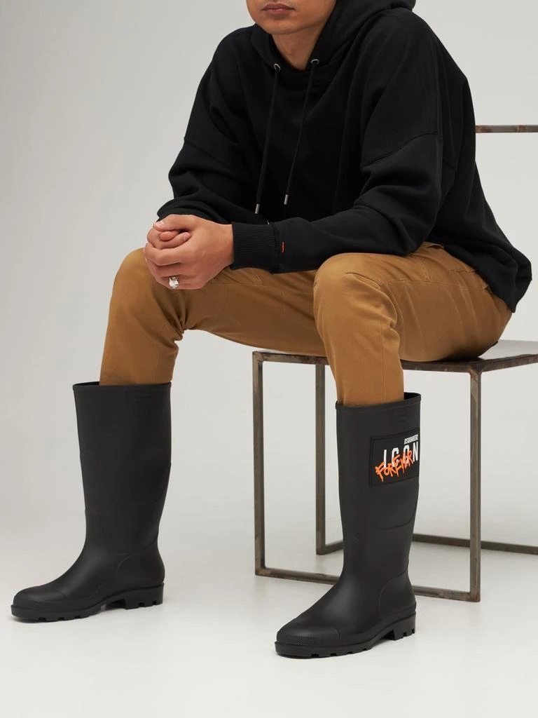 商品DSQUARED2|Icon Forever Patch Pvc Rain Boots,价格¥2000,第1张图片详细描述