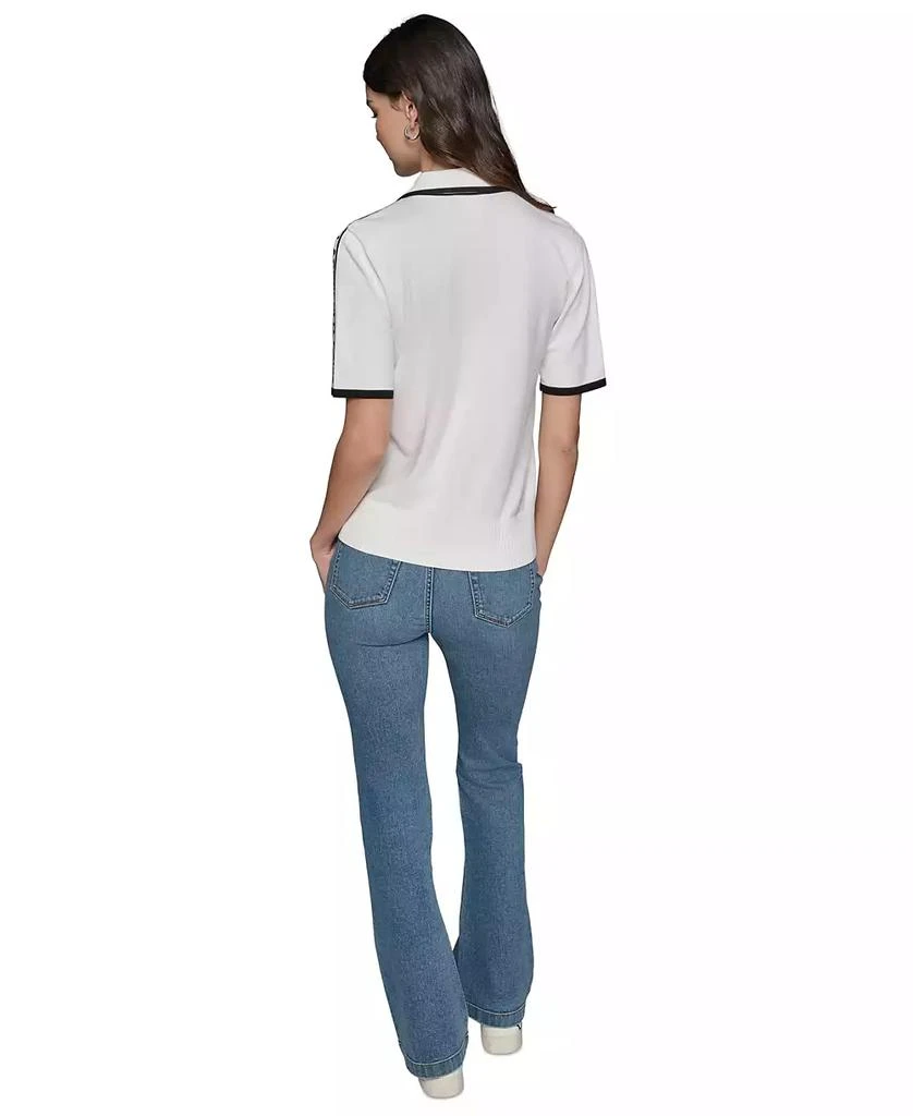 商品Karl Lagerfeld Paris|Women's Logo-Tape Polo Sweater,价格¥375,第3张图片详细描述