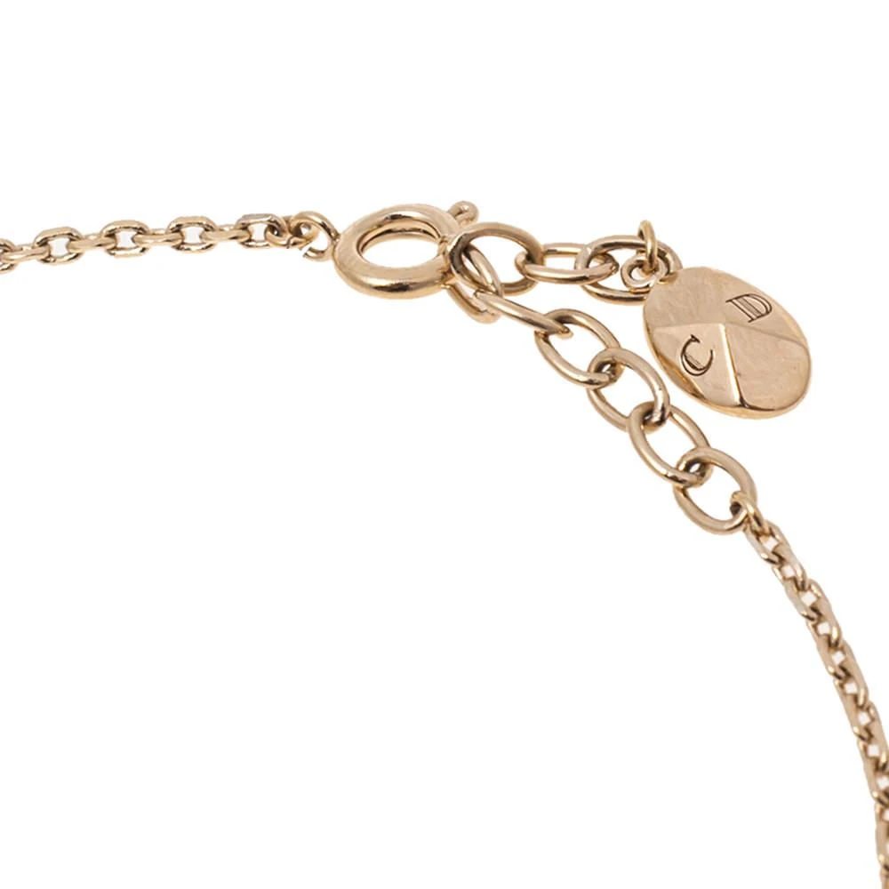 商品[二手商品] Dior|Dior Crystals Gold Tone Metal Necklace,价格¥3276,第4张图片详细描述