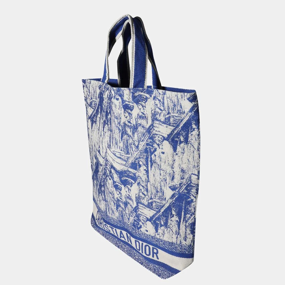 商品[二手商品] Dior|Dior Blue Cruise 2022 Print Canvas Tote Bag,价格¥7685,第2张图片详细描述