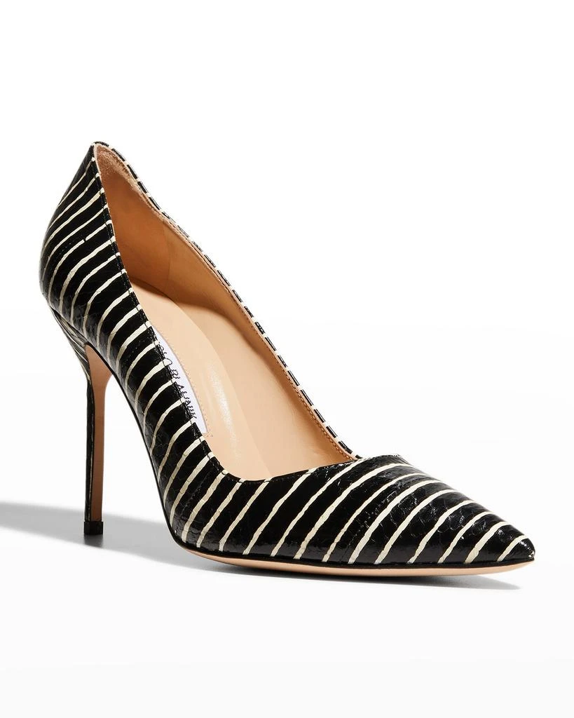 商品Manolo Blahnik|BB 105mm Snakeskin Stiletto Pumps,价格¥7213,第2张图片详细描述