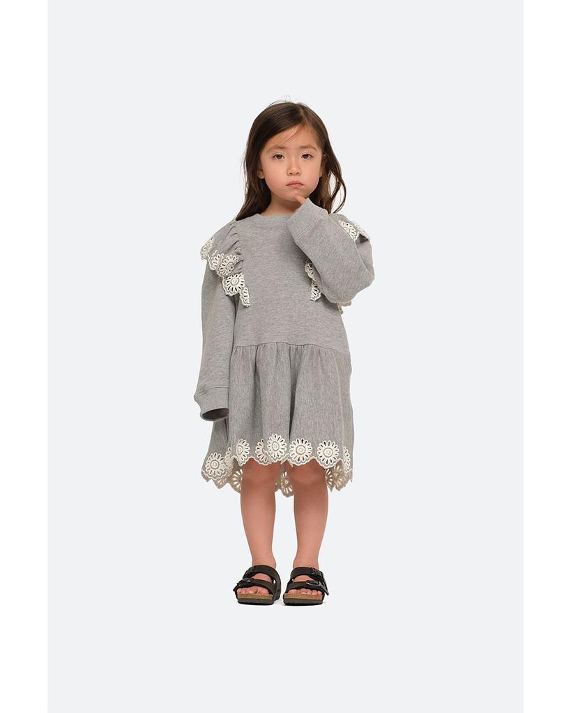 Girls' Blaine Embroidered Long Sleeve Combo Dress - Little Kid, Big Kid商品第4张图片规格展示