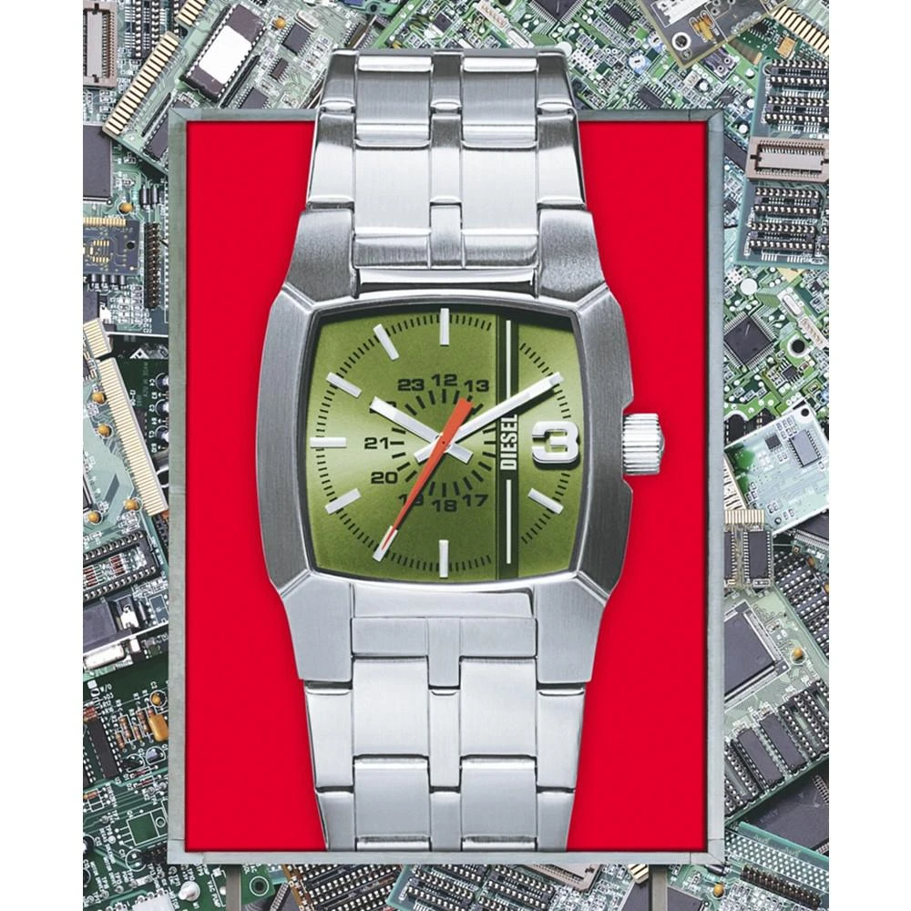 商品Diesel|Men's Cliffhanger Silver-Tone Stainless Steel Bracelet Watch, 36mm,价格¥1170,第5张图片详细描述