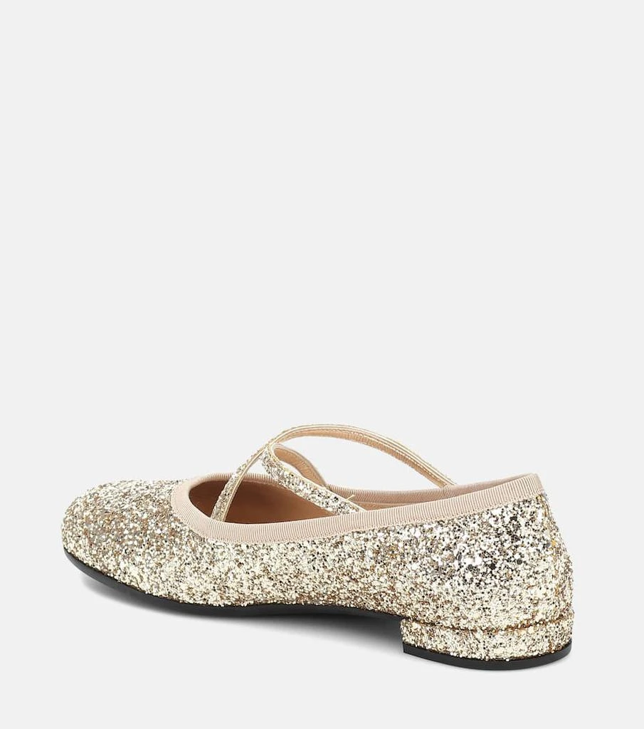 商品Miu Miu|Glitter ballet flats,价格¥3704,第3张图片详细描述