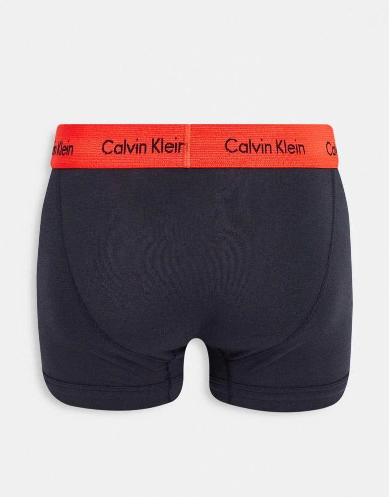 商品Calvin Klein|Calvin Klein ASOS exclusive 3 pack trunk with contrast waistband in black,价格¥389,第2张图片详细描述