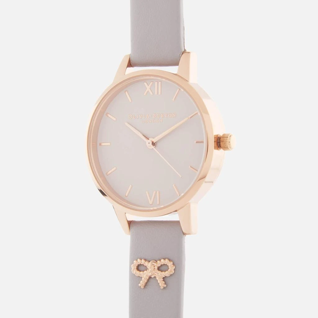 商品Olivia Burton|Olivia Burton Women's Vintage Bow Watch - Grey Lilac/Rose Gold,价格¥376,第3张图片详细描述