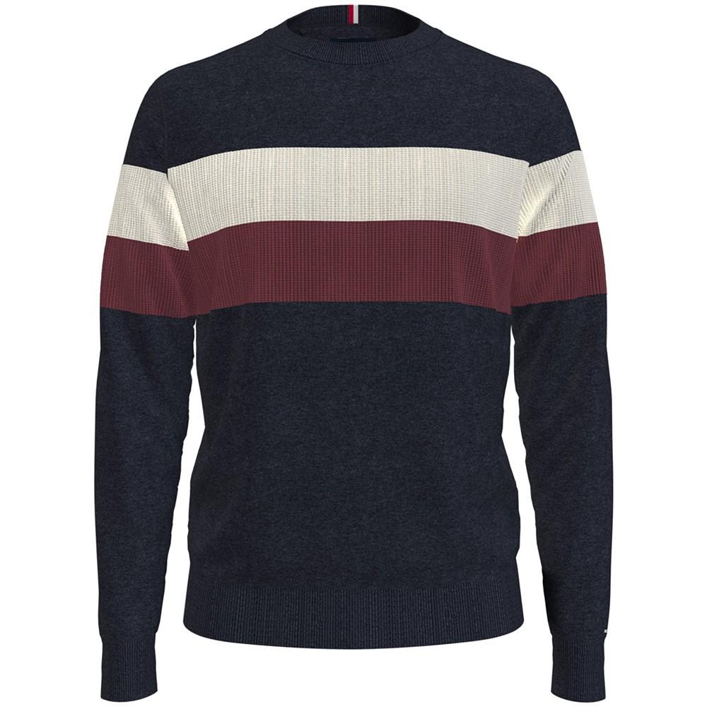 Men's Colorblocked Stripe Sweater商品第1张图片规格展示