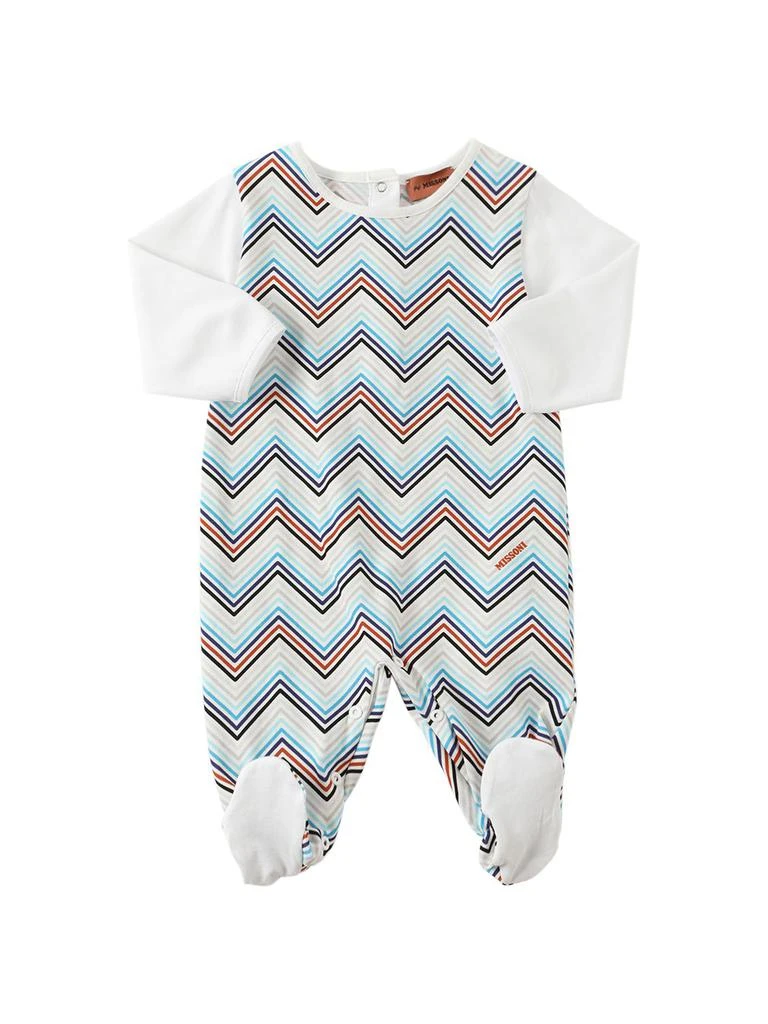 商品Missoni|Printed Organic Cotton Romper, Hat & Bib,价格¥1185,第1张图片详细描述