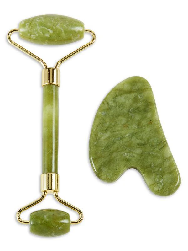 商品Jill & Ally|2-Piece Jade Roller & Gua Sha Set,价格¥120,第1张图片