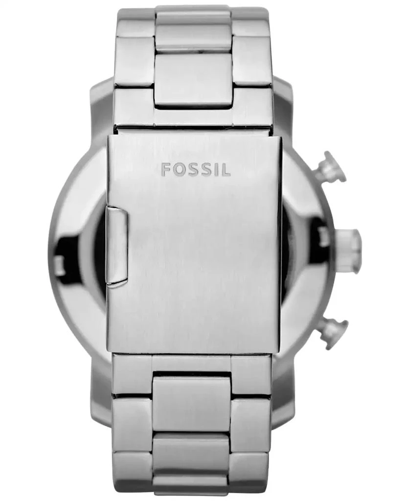 商品Fossil|Men's Chronograph Nate Stainless Steel Bracelet Watch 50mm JR1353,价格¥731,第3张图片详细描述