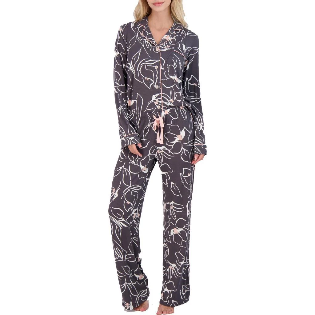 商品P.J. Salvage|PJ Salvage Love Lines Women's 2 Piece Printed Modal Jersey Pajama Sleepwear Set,价格¥305,第5张图片详细描述