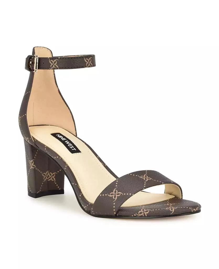 商品Nine West|Women's Pruce Round Toe Block Heel Dress Sandals,价格¥406,第1张图片