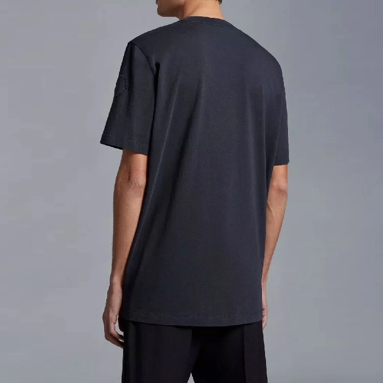 商品[国内直发] Moncler|盟可睐 SS23 字母印花圆领套头短袖T恤 男款 海军蓝色,价格¥3347,第4张图片详细描述