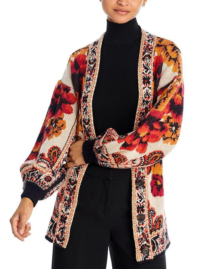 商品Farm Rio|Winter Tapestry Knit Cardigan,价格¥1199,第1张图片