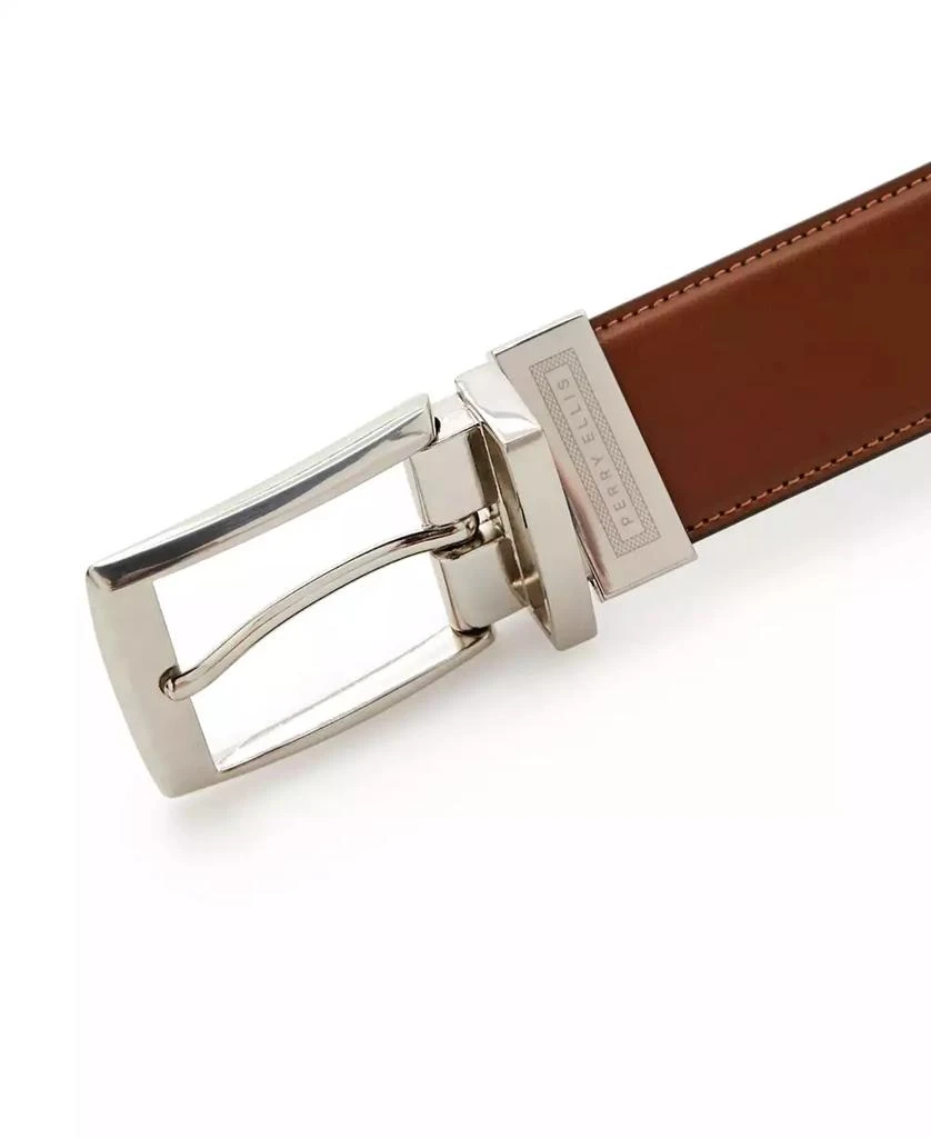 商品Perry Ellis|Perry Ellis Men's Tan Leather Reversible Belt,价格¥136,第3张图片详细描述