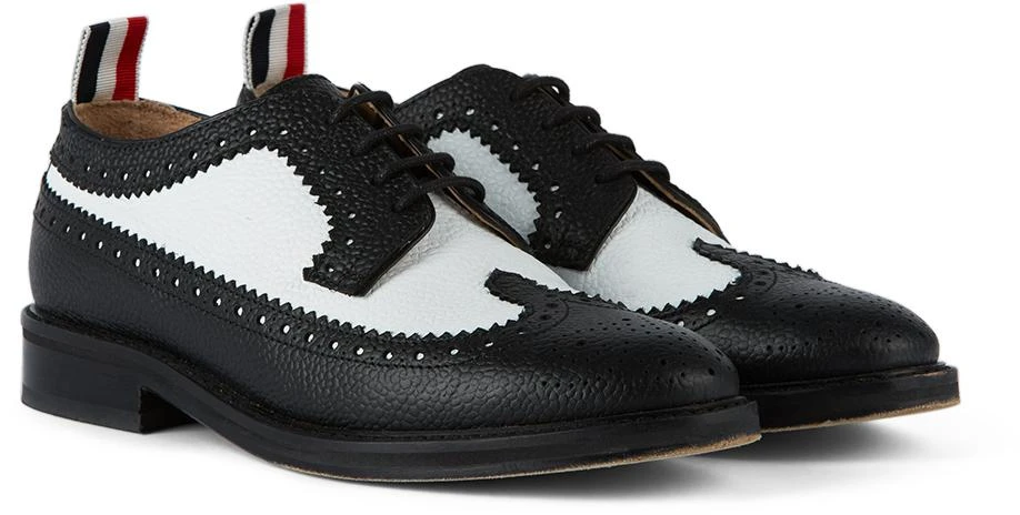 商品Thom Browne|黑色 Classic 儿童长翼布洛克鞋,价格¥6088,第4张图片详细描述