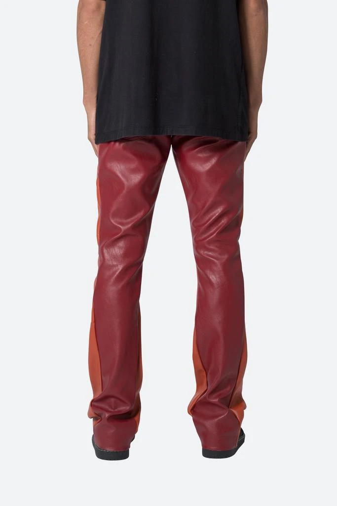 B518 Leather Flare Pants - Red/Orange 商品