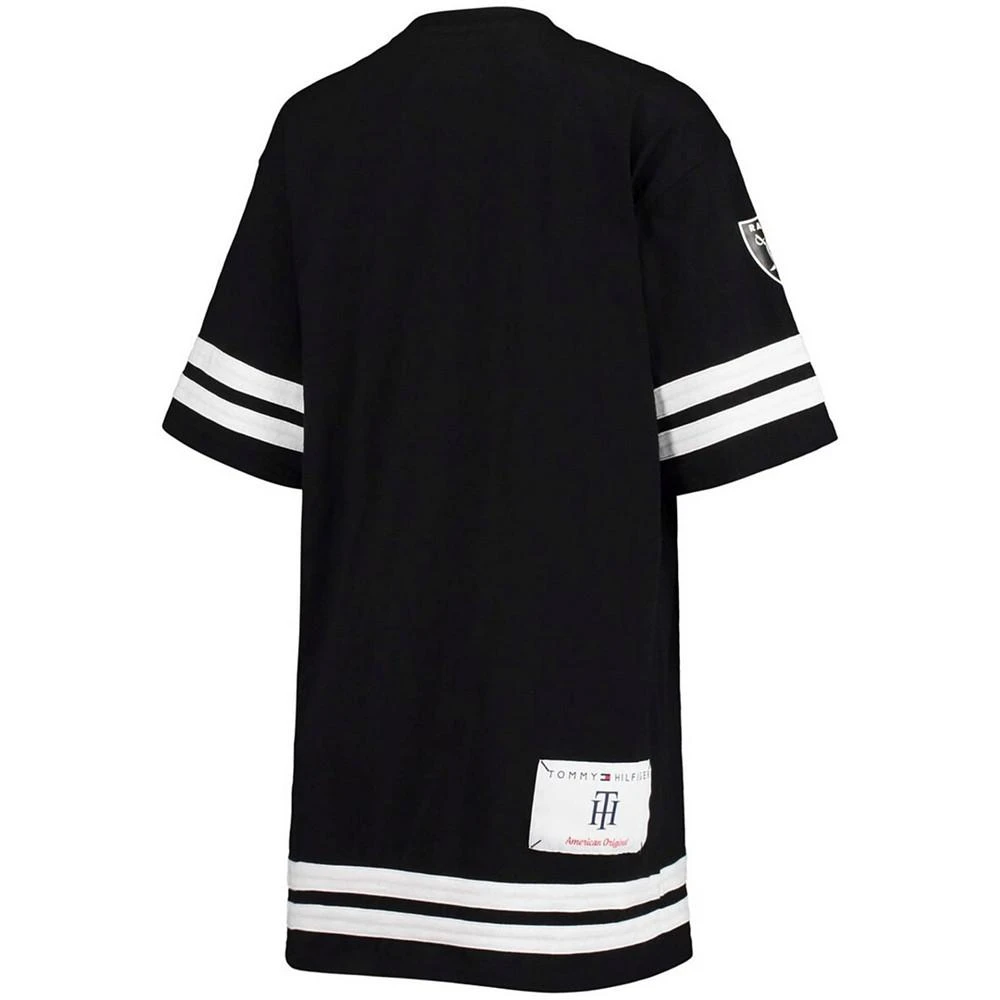 商品Tommy Hilfiger|Women's Black Las Vegas Raiders Clair Half-Sleeve Dress,价格¥355,第3张图片详细描述