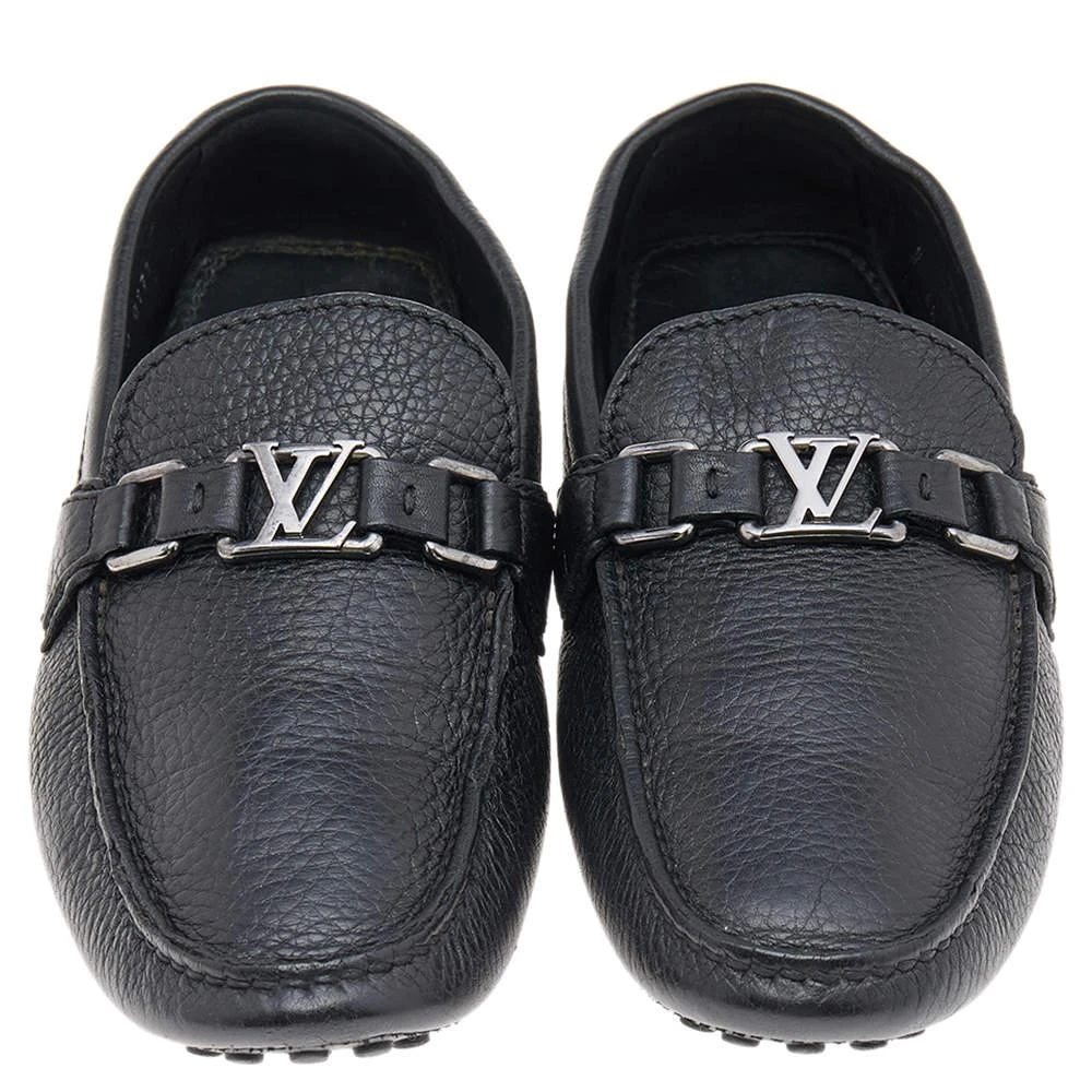商品[二手商品] Louis Vuitton|Louis Vuitton Black Leather Hockenheim Slip On Loafers Size 40.5,价格¥3880,第3张图片详细描述